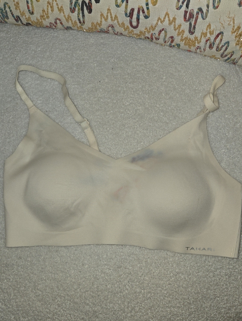 Tahari Seamless Nude Wireless Bra - Light Beige
